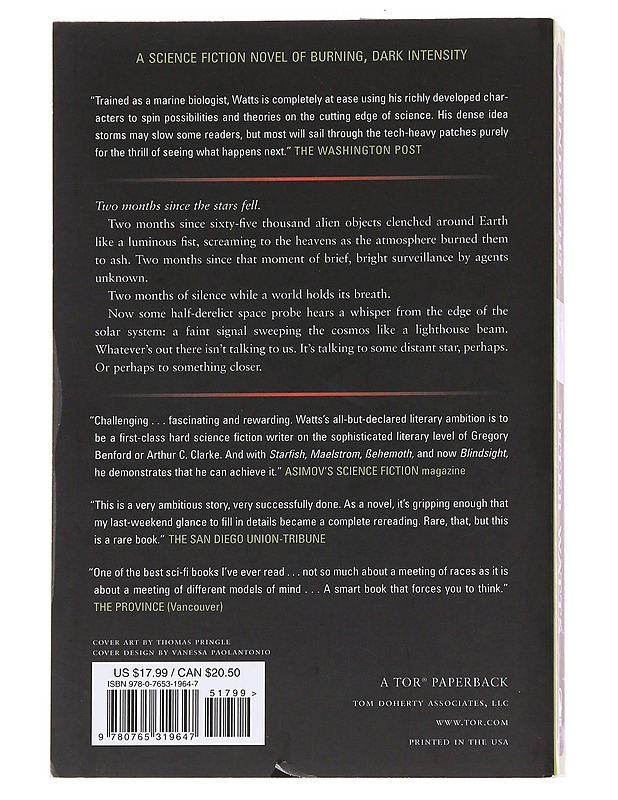 Blindsight - Peter Watts - Romaanit ja novellit - 10105571258 - 1