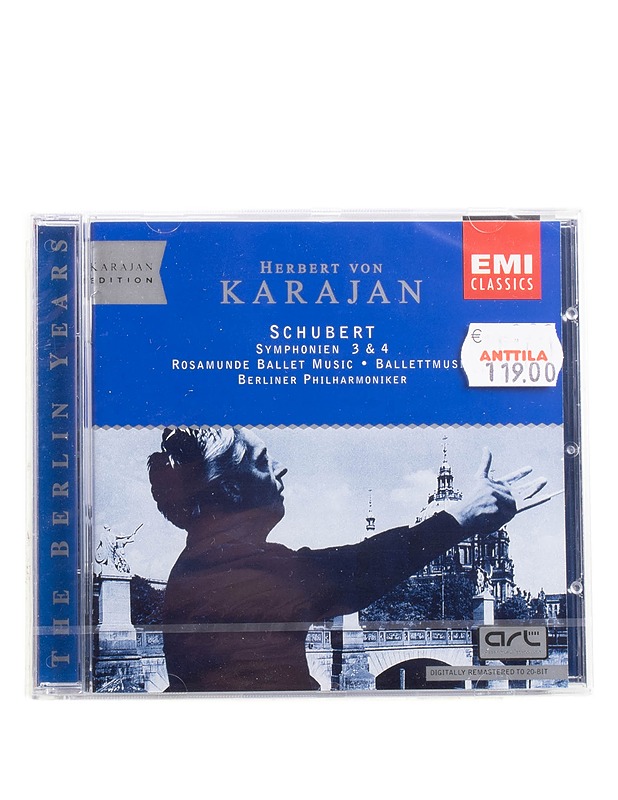 Herbert von Karajan - Schubert Symphonien 3 & 4, Rosamunde Ballet Music no 1 & no 2 - CD - CD-levyt - 10105571278 - 0