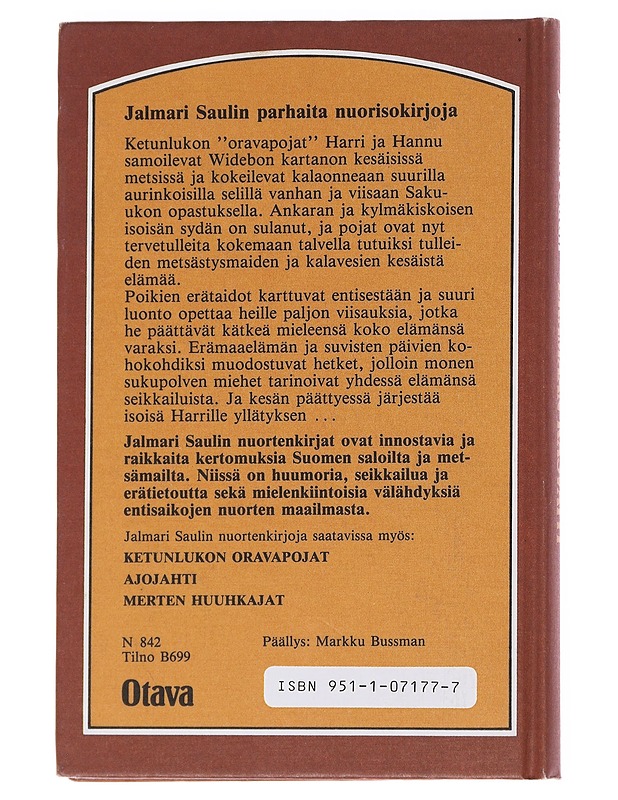 Erämaan kasvatit / seikkailuja suvisilla selillä - Sauli, Jalmari - Nuorten kirjat - 10105571472 - 1