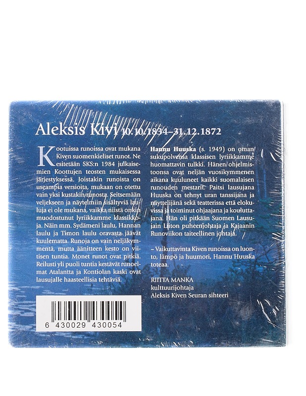 Aleksisi Kivi Kootut runot - lausuja Hannu Huuska - 2 CD:tä  - CD-levyt - 10105571491 - 1