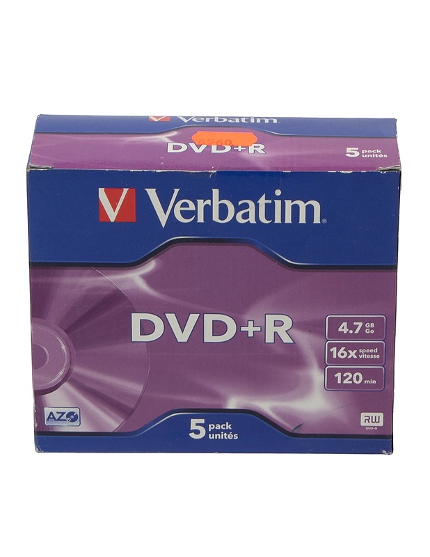 VERBATIM DVD+R levyjä, 5 kpl - Muu elektroniikka - 10105571521 - 0