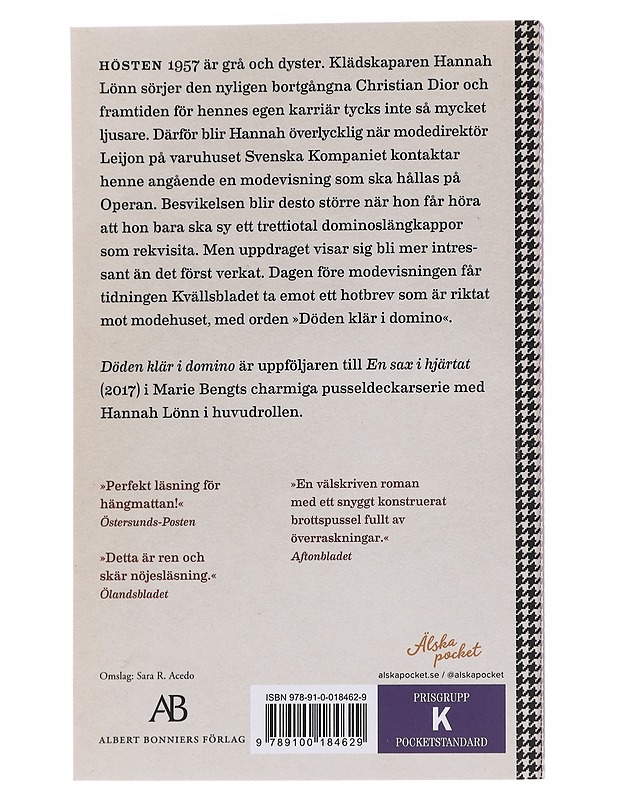 Döden klär i domino - Marie Bengts - Romaanit ja novellit - 10105571552 - 1