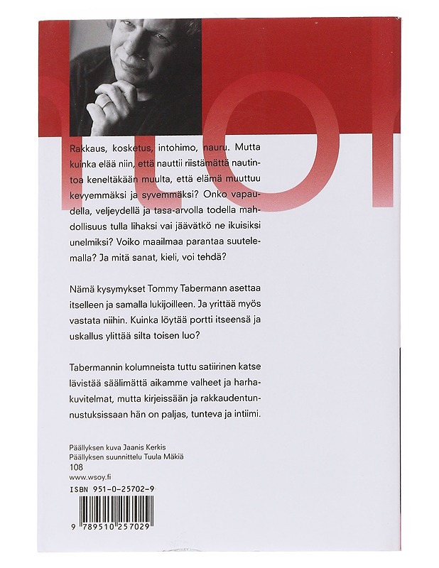 Sanat kuin intohimo - Tommy Tabermann - Romaanit ja novellit - 10105571599 - 1