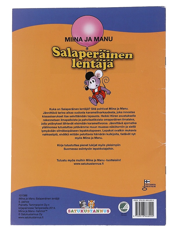 Salaperäinen lentäjä - Koivisto, Jari - Lastenkirjat - 10105571629 - 1