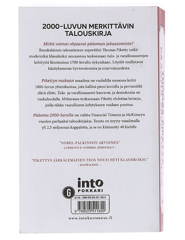 Pääoma 2000-luvulla - Piketty, Thomas - Tietokirjat ja oppaat - 10105571719 - 1