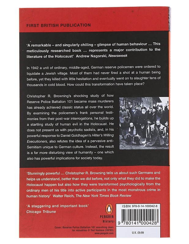 Ordinary Men - Christopher R. Browning - Historiakirjat - 10105571733 - 1