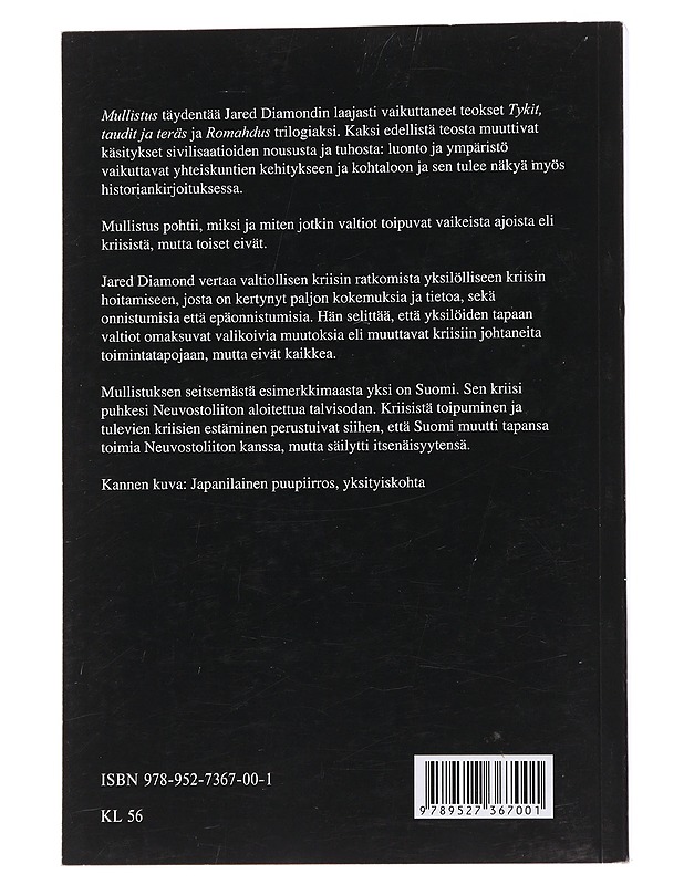 Mullistus : valtiollisten kriisien käännepisteitä - Diamond, Jared - Historiakirjat - 10105571974 - 1