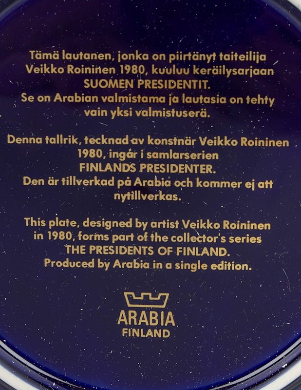 ARABIA Suomen Presidentit K.J. Ståhlberg seinälautanen - Designsuosikit - 10105572037 - 3