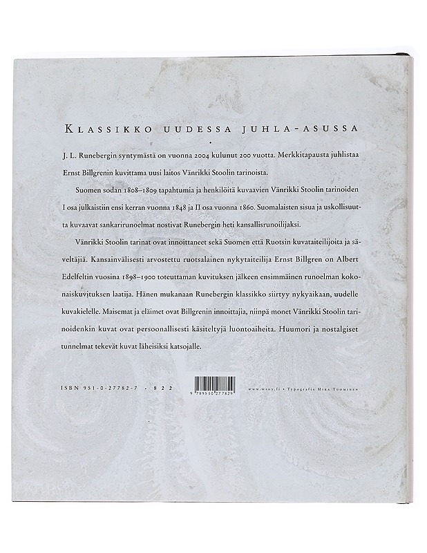 Vänrikki Stoolin tarinat - Runeberg, Johan Ludvig - Historiakirjat - 10105572070 - 1