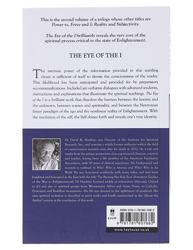 The eye of the I - Dr David R. Hawkins - Tietokirjat - 10105572198 - 1