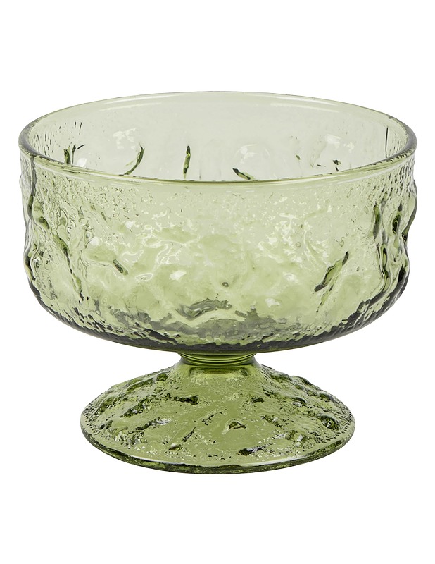 Vihreä jalallinen lasikulho, 2 kpl - Lautaset ja kulhot - 10105572242 - 1