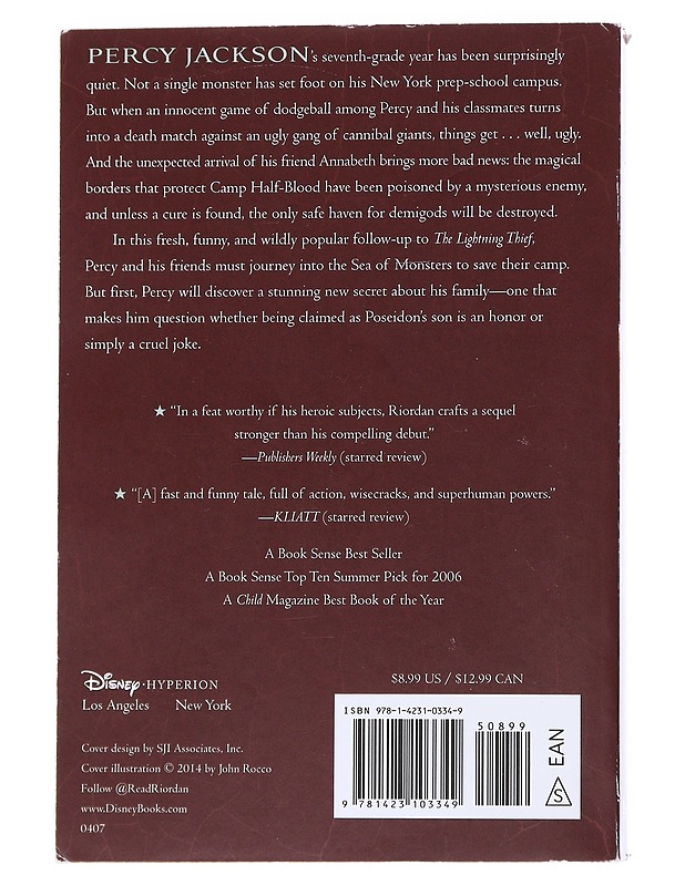 Percy Jackson and the Sea of Monsters - Rick Riordan - Fantasia- ja scifi - 10105572294 - 1