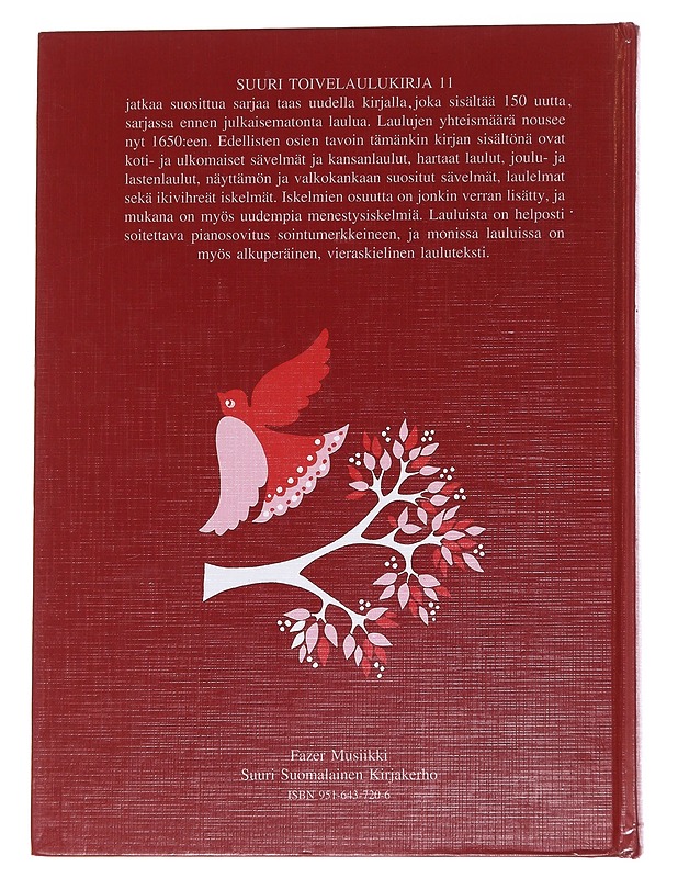 Suuri toivelaulukirja 11 - toim. Heikki Uusitalo - Musiikki- ja elokuvakirjat - 10105572353 - 1