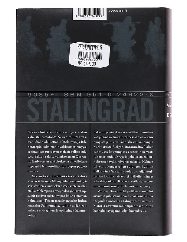 Stalingrad - Beevor, Antony - Historiakirjat - 10105572714 - 1