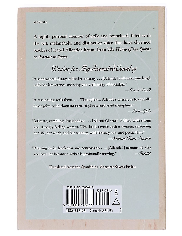 My invented country : a memoir - Allende, Isabel - Historiakirjat - 10105572771 - 1