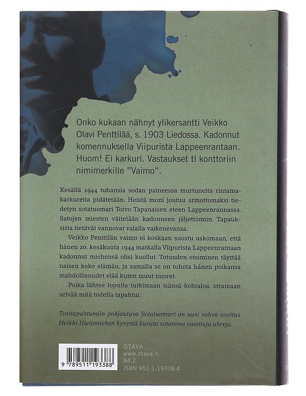 Sotatuomari / romaani - Heikki Hietamies - Romaanit ja novellit - 10105572801 - 1
