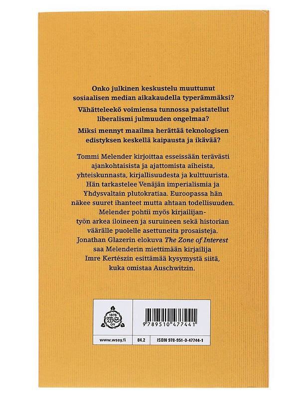 Ihmisen näköinen / esseitä - Tommi Melender - Tietokirjat - 10105572827 - 1