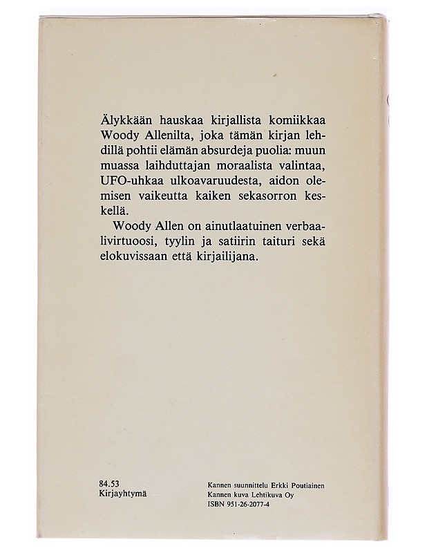 Sivuvaikutuksia - Woody Allen - Romaanit ja novellit - 10105572883 - 1
