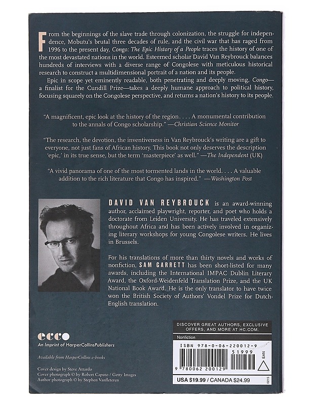 Congo: the epic history of a people - David Van Reybrouck - Historiakirjat - 10105572892 - 1