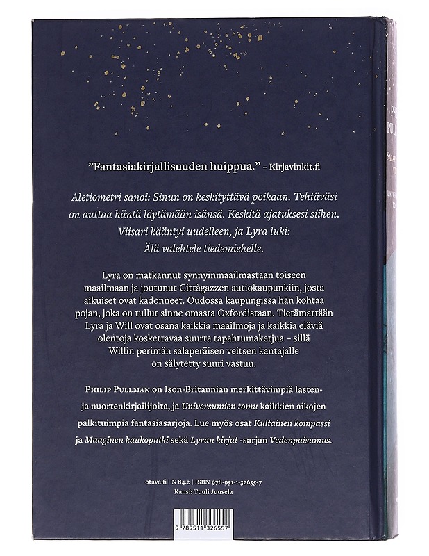 Universumien tomu 2: Salaperäinen veitsi - Pullman, Philip - Fantasia- ja scifi - 10105572904 - 1