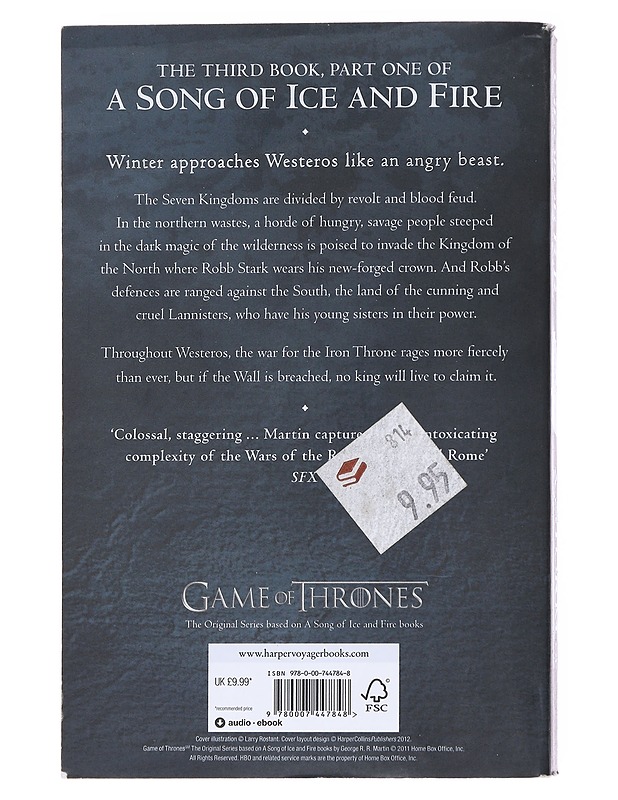 A storm of swords / Part one Steel and snow - George R. R. Martin - Fantasia- ja scifi - 10105573063 - 1