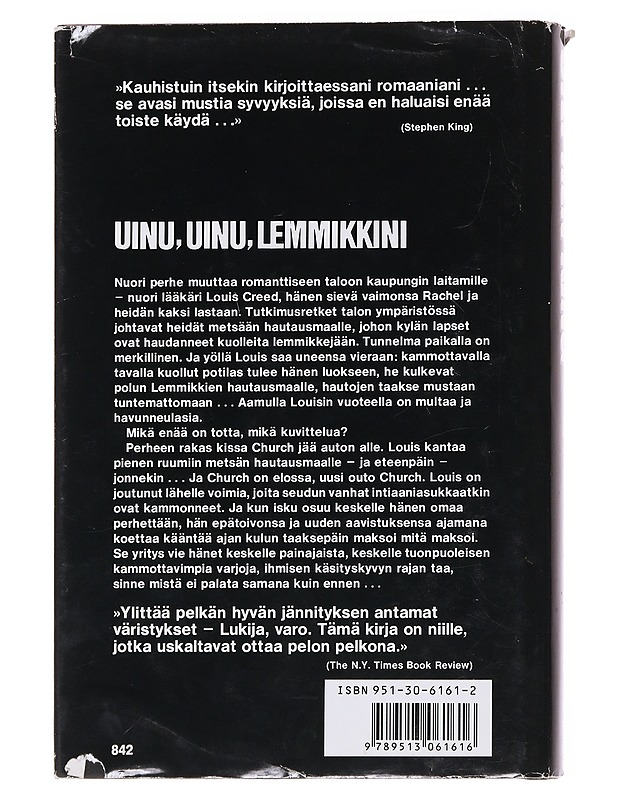 Uinu, uinu, lemmikkini - King, Stephen - Romaanit ja novellit - 10105573187 - 1