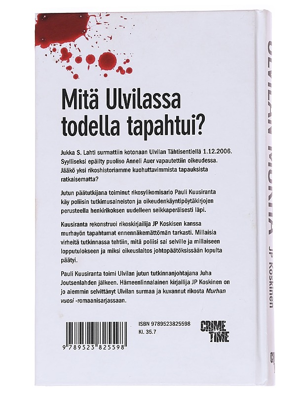 Ulvilan murha: kadonneen tekijän jäljillä - Kuusiranta, Pauli - Elämäkerrat ja muistelmat - 10105573191 - 1