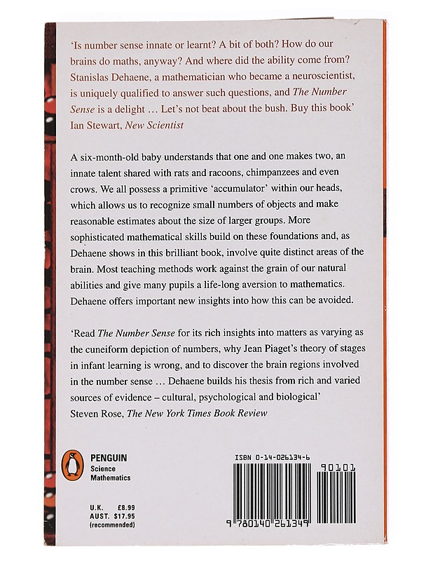 The number sense : how the mind creates mathematics - Stanislas Dehaene - Tietokirjat - 10105573192 - 1