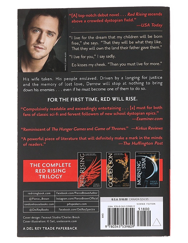 Red rising - Pierce Brown - Romaanit ja novellit - 10105573219 - 1