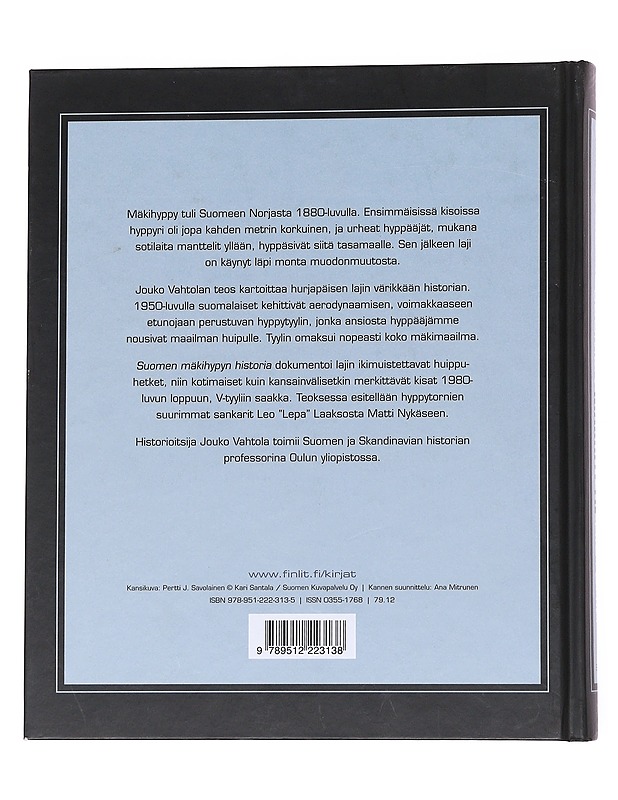 Suomen mäkihypyn historia - Jouko Vahtola - Historiakirjat - 10105573282 - 1