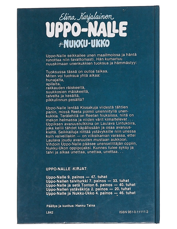 Uppo-Nalle ja Nukku-Ukko - Karjalainen, Elina - Lastenkirjat - 10105573320 - 1