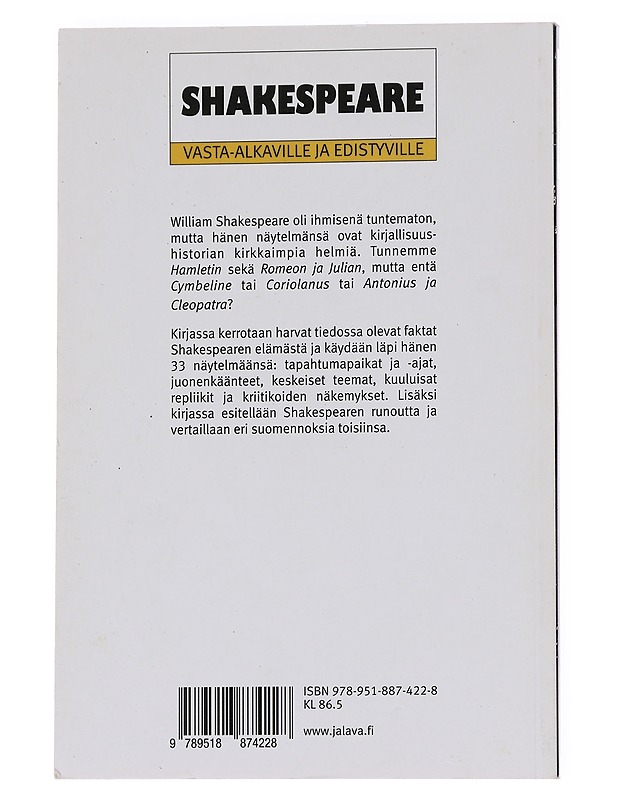 Shakespeare vasta-alkaville ja edistyville - Toropov, Brandon - Tietokirjat - 10105573378 - 1
