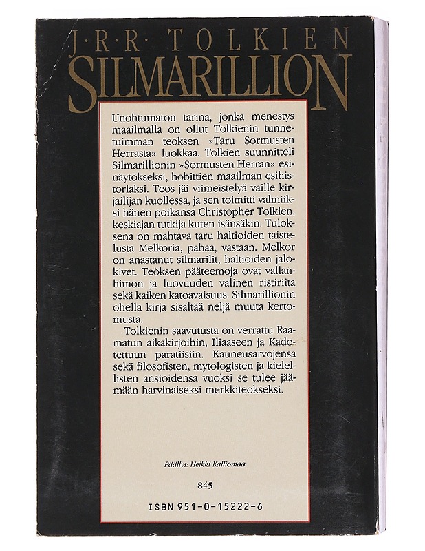 Silmarillion - Tolkien, J. R. R. - Fantasia- ja scifi - 10105573478 - 1