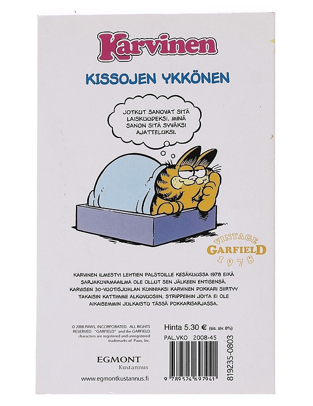 Karvinen : rakkaus on rumaa - Davis, Jim - Sarjakuvat - 10105573565 - 1