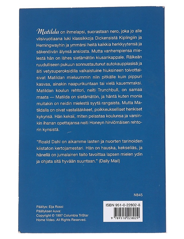 Matilda - Dahl, Roald - Lastenkirjat - 10105573811 - 1