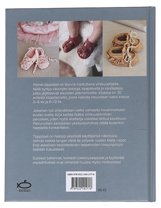 Pienet töppöset / 30 muodikasta virkkausmallia vauvoille 0-12 kk - Apala, Vita - Tietokirjat ja oppaat - 10105573816 - 1