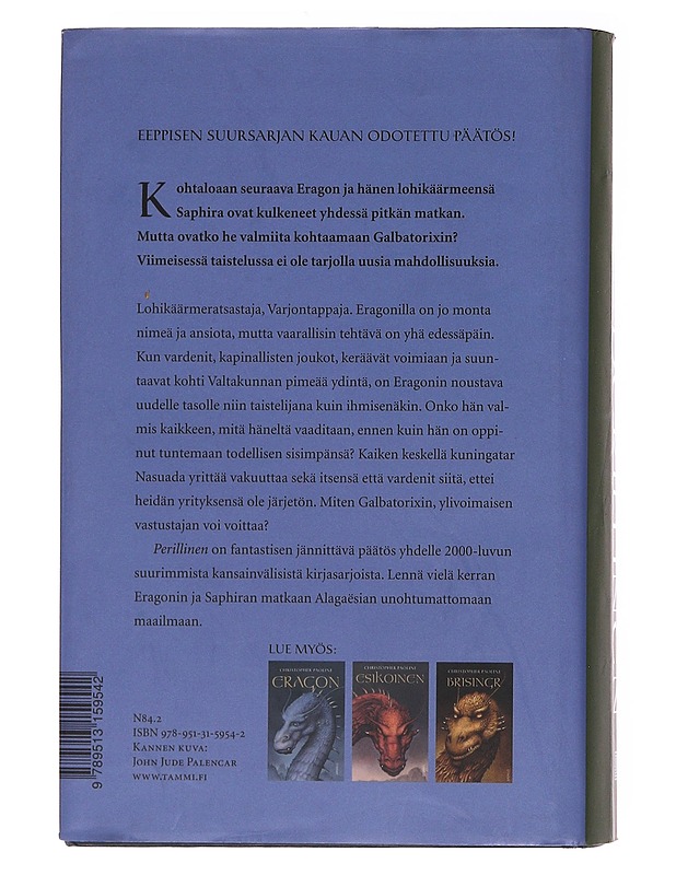 Perillinen, eli Sielujen holvi - Paolini, Christopher - Fantasia- ja scifi - 10105573838 - 1