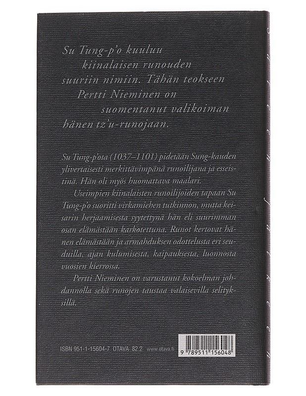 Sateen jälkeen / Su Tung-p'on laulurunoutta - Su - Runot ja näytelmät - 10105573855 - 1
