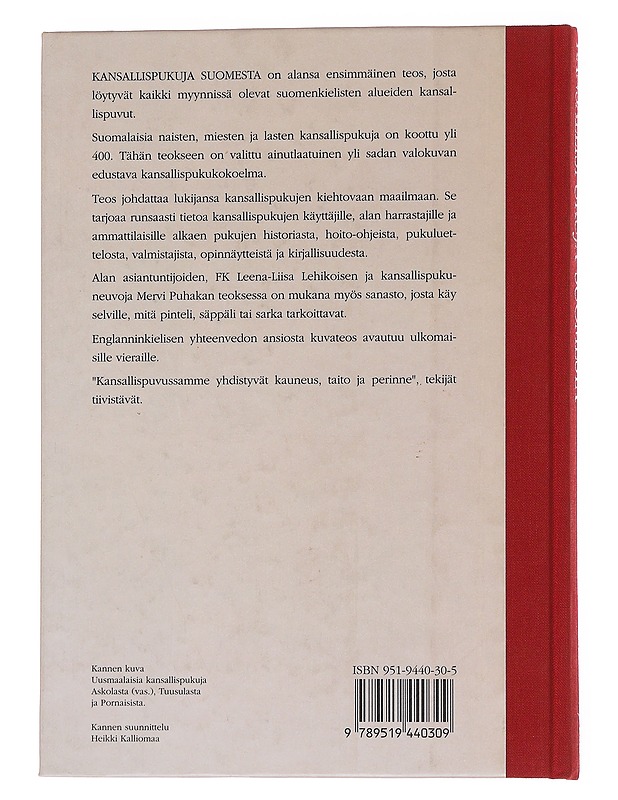 Kansallispukuja Suomesta - Leena-Liisa Lehikoinen - Historiakirjat - 10105573891 - 1