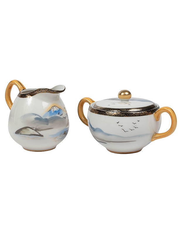 Japanilainen posliini teeastiasto, 21 osaa - Tarjoiluastiat - 10105573960 - 4