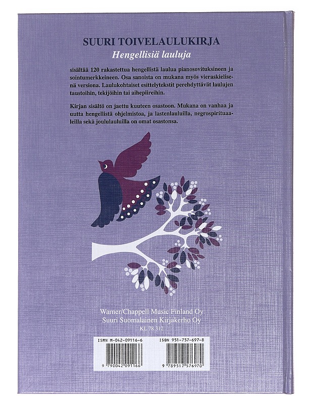 Suuri toivelaulukirja. Hengellisiä lauluja - Kari, Virpi - Musiikki- ja elokuvakirjat - 10105573959 - 1