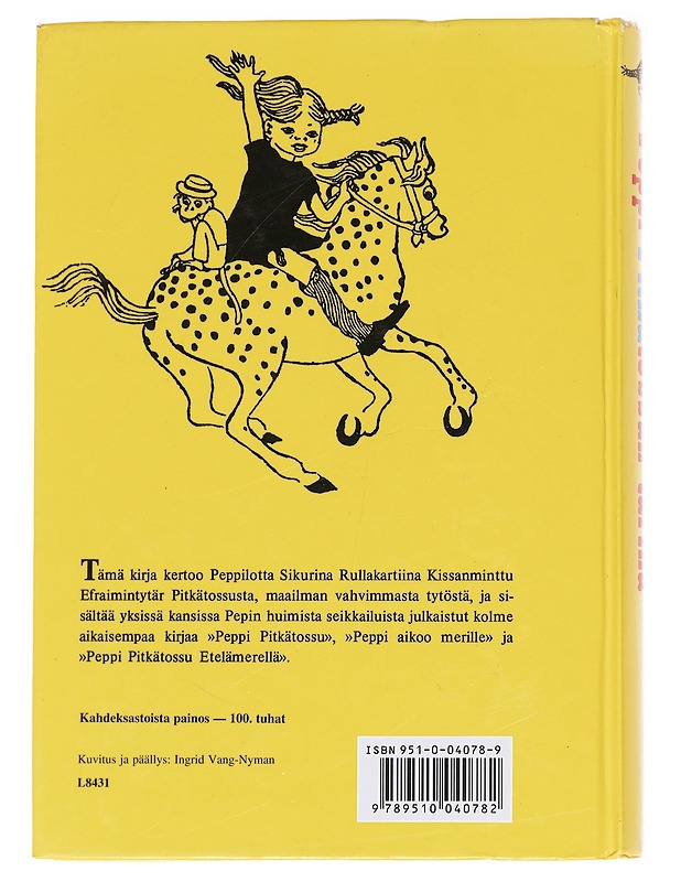 Peppi Pitkätossun tarina - Lindgren, Astrid - Lastenkirjat - 10105574031 - 1