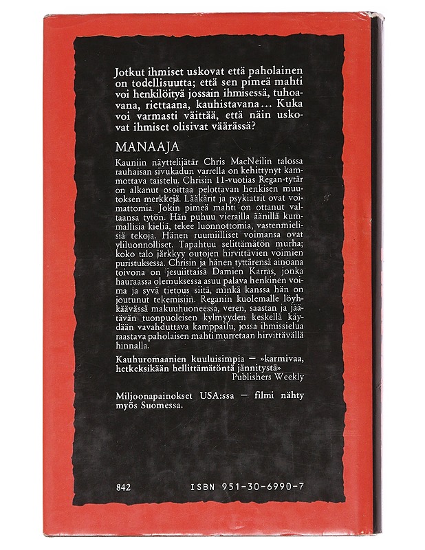 Manaaja - Blatty, William Peter - Romaanit ja novellit - 10105574045 - 1