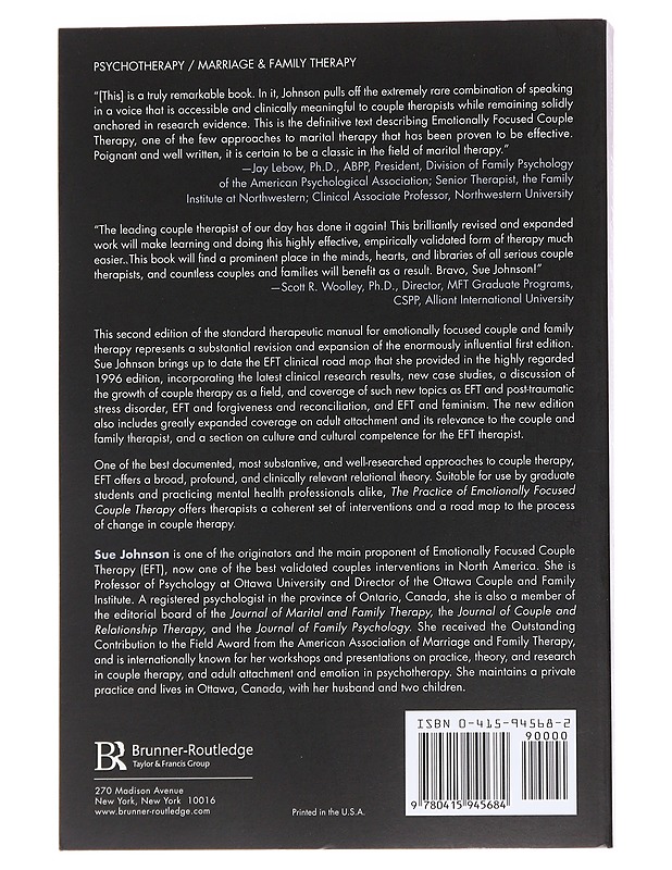 The practice of emotionally focused couple therapy - Susan M. Johnson - Tietokirjat - 10105574069 - 1