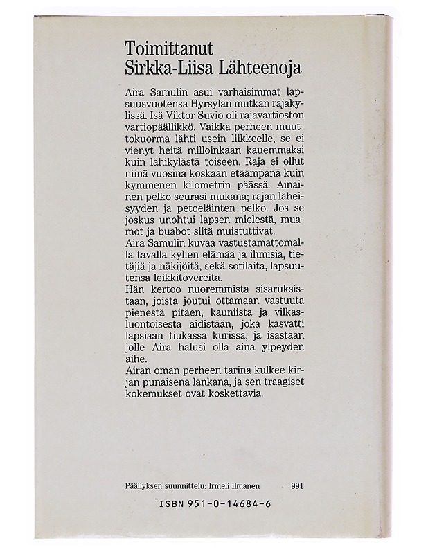 Soturi ja sunnuntailapsi - Samulin, Aira - Elämäkerrat ja muistelmat - 10105574225 - 1