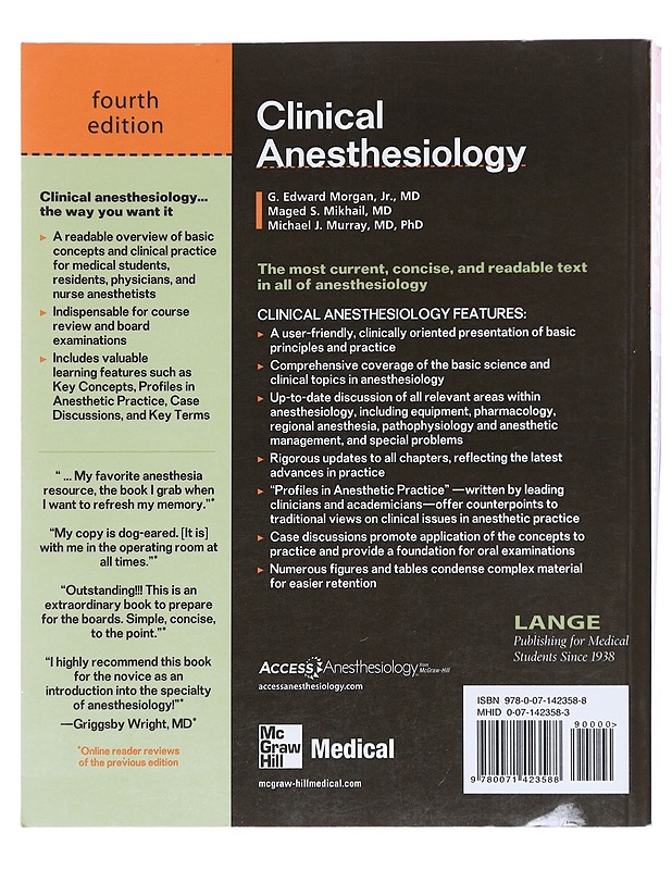 Clinical Anesthesiology - G. Edward Morgan, Jr - Hyvinvointikirjat - 10105574278 - 1