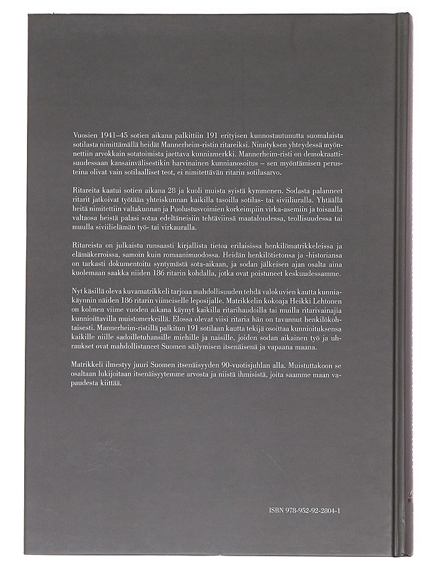 Mannerheim-ristin ritareiden hautamuistomerkit: Kunnianosoitus veteraanisukupolville - Heikki Lehtonen - Tietokirjat ja oppaat - 10105574409 - 1