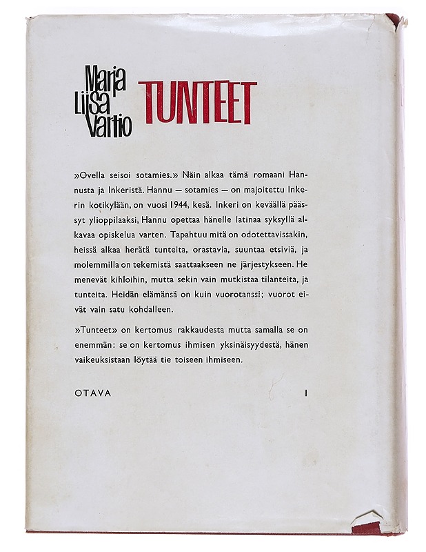 Tunteet - Marja-Liisa Vartio - Romaanit ja novellit - 10105574524 - 1