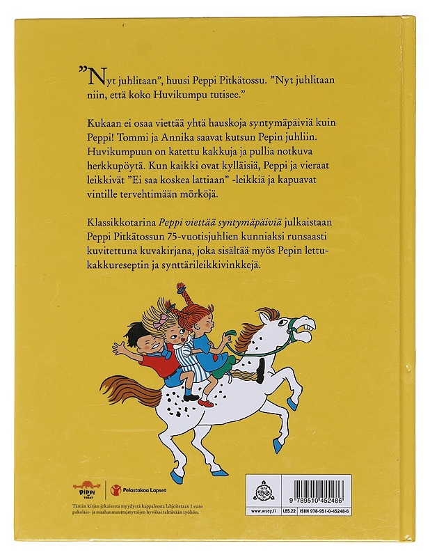 Peppi viettää syntymäpäiviä - Lindgren, Astrid - Lastenkirjat - 10105574526 - 1