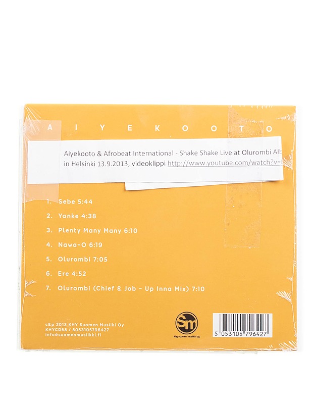 Aiyekooto & Afrobeat International - Olurombi - Musiikki ja elokuvat - 10105574701 - 1